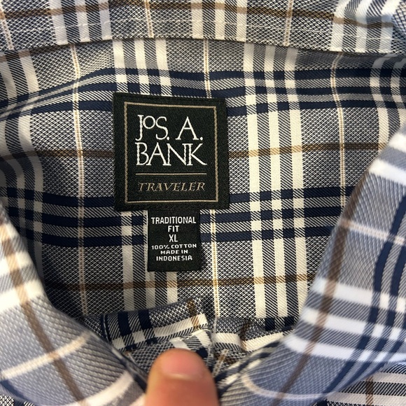 Jos. A. Bank size XL plaid dress shirt - Picture 4 of 6